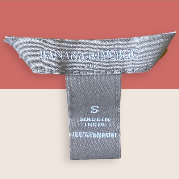 💛 BANANA REPUBLIC MUSTARD YELLOW PRINT TANK SZ S - Picture 5 of 5